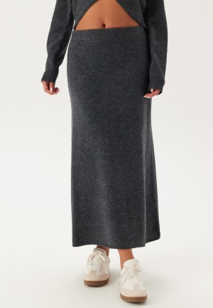 Se Pieces Pcnanu Hw Long Knit Skirt Bc Ombre Blue XL ved Bubbleroom