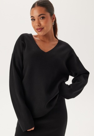 Se Object Collectors Item Objreynard V-neck Pullover Noo Black L ved Bubbleroom