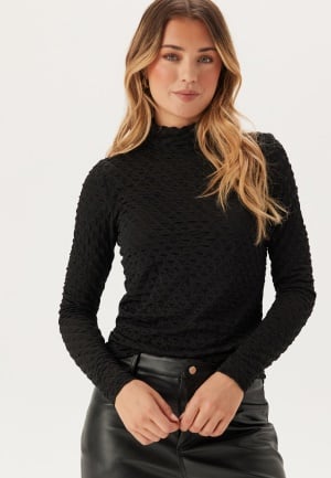 Se SELECTED FEMME Slftimmi Ls High Neck Structur Black XL ved Bubbleroom