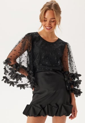 Se Ida Sjöstedt Carisma Top Black/BLACK GLITTERLACK GLITTE 40 ved Bubbleroom