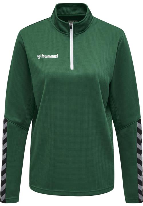 Hummel Sportsweatshirt 'Authentic'  grå / mørkegrøn / sort / hvid