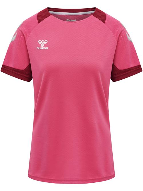 Hummel Funktionsbluse 'Lead'  grå / pink / mørkerød / hvid