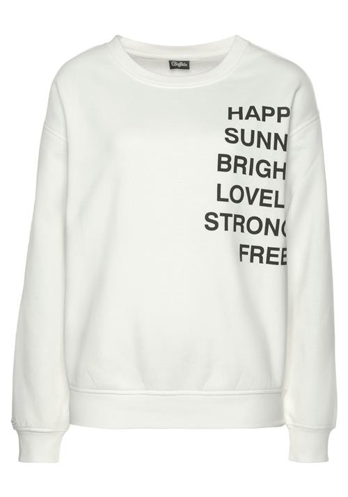 BUFFALO Sweatshirt  sort / hvid