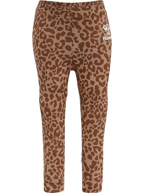 Hummel Leggings  brun / lysebrun / hvid