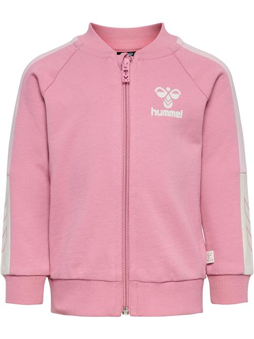 Hummel Sportssweatjakke  pink / hvid