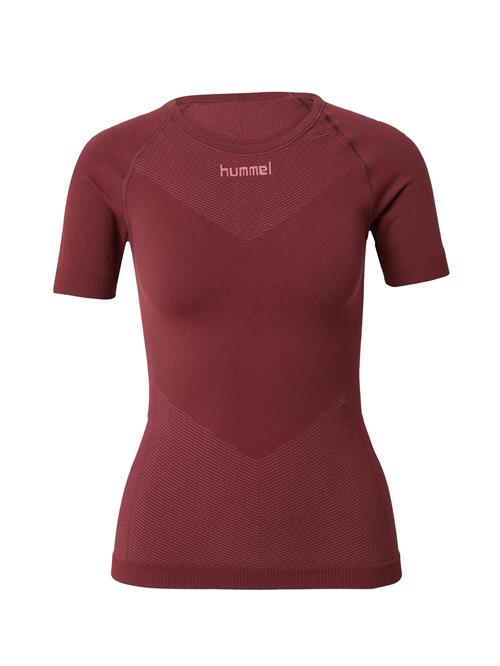 Hummel Funktionsbluse 'First Seamless'  aubergine / mørkerød