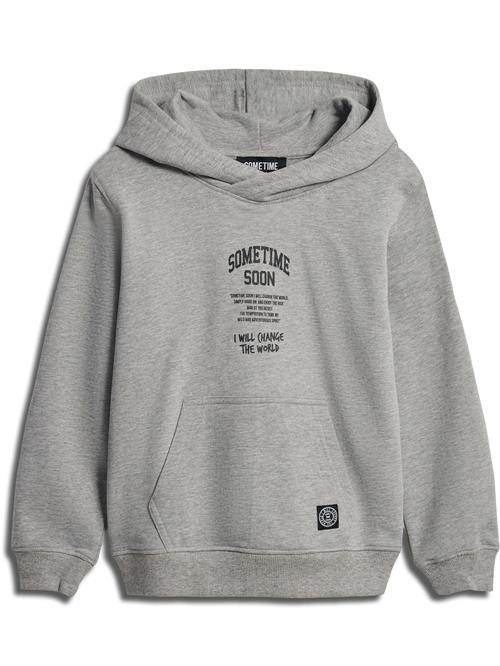 SOMETIME SOON Sweatshirt 'Dimas'  grå-meleret / sort