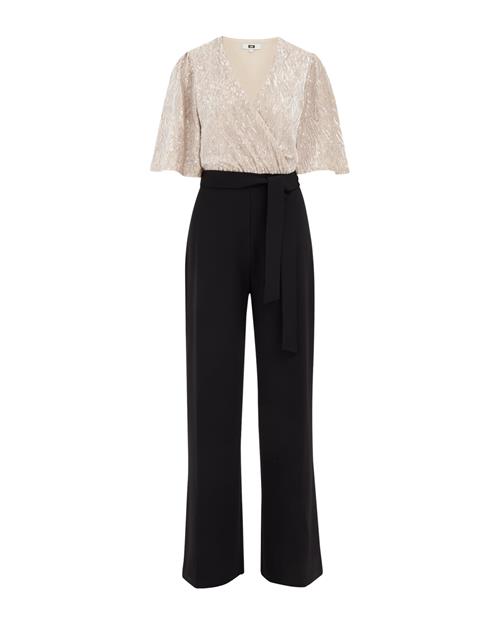 WE Fashion Jumpsuit  elfenben / sort