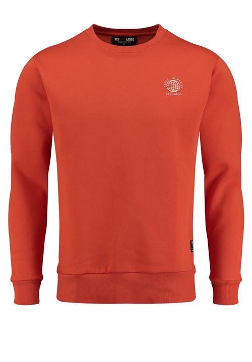 Key Largo Sweatshirt 'FADED MEMORIES '  mørkeorange / hvid