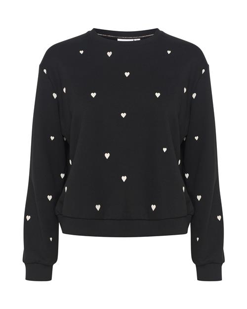 SAINT TROPEZ Sweatshirt 'Dagna'  sort / hvid