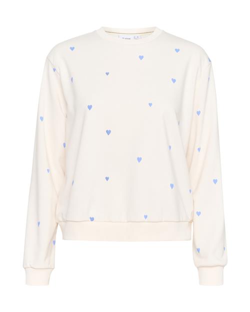 SAINT TROPEZ Sweatshirt 'Dagna'  lyseblå / naturhvid