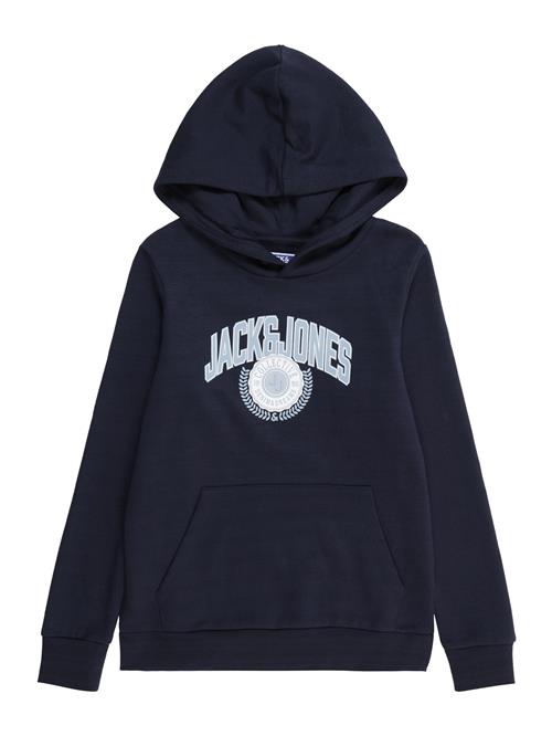 Jack & Jones Junior Sweatshirt 'JJKAM'  natblå / opal / hvid