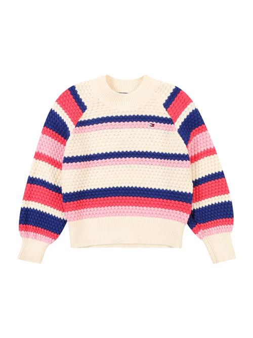 TOMMY HILFIGER Pullover  creme / mørkeblå / lyserød / hindbær