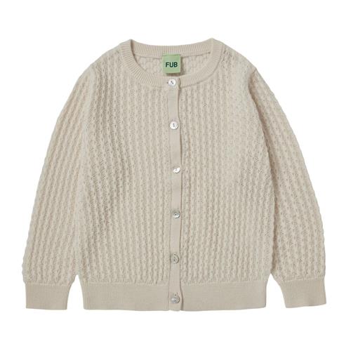 FUB Pointelle cardigan Ecru |  | 120 cm