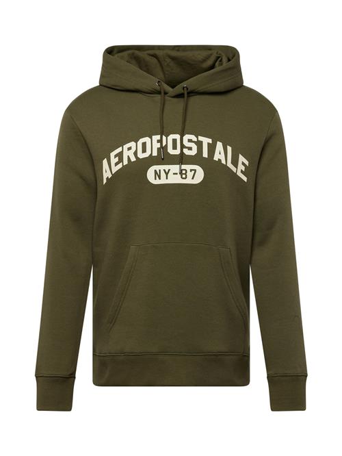 AÉROPOSTALE Sweatshirt  khaki / hvid