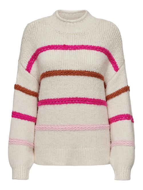 Se ONLY Pullover 'ONLMY'  elfenben / cognac / pink / rosé ved About You