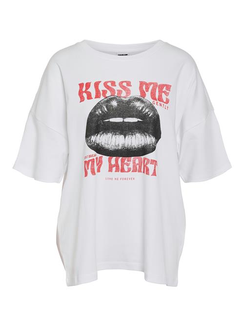 Noisy may Shirts 'NMIDA KIM LIPS'  rød / sort / hvid