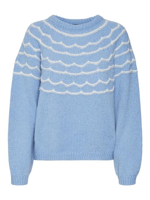 VERO MODA Pullover 'VMCHARMAINE'  blå / hvid