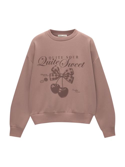 Pull&Bear Sweatshirt  lyserød / burgunder