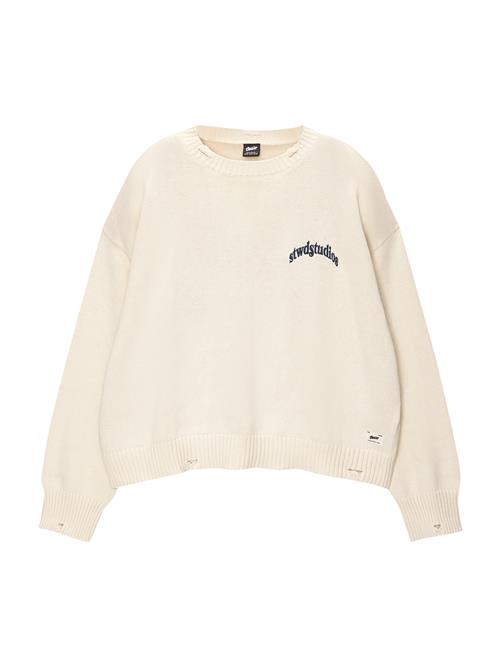 Pull&Bear Pullover 'STWD'  marin / offwhite