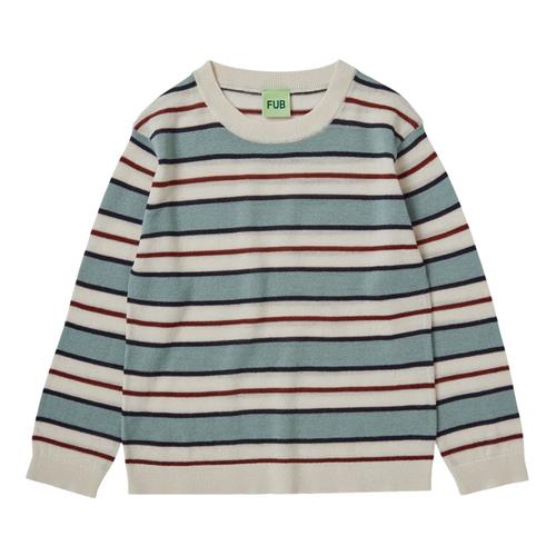 FUB Stribet Bluse Ecru/Misty Green |  | 140 cm