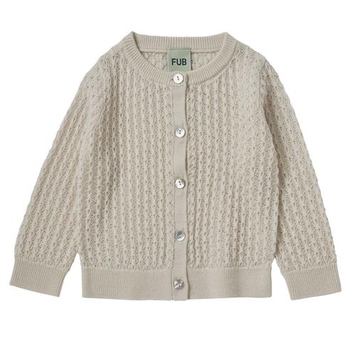 FUB Baby Pointelle Cardigan Ecru |  | 86 cm