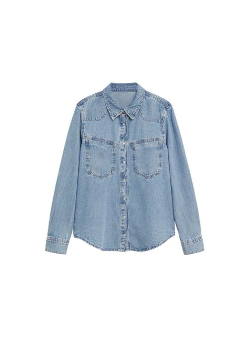 MANGO Bluse  blue denim