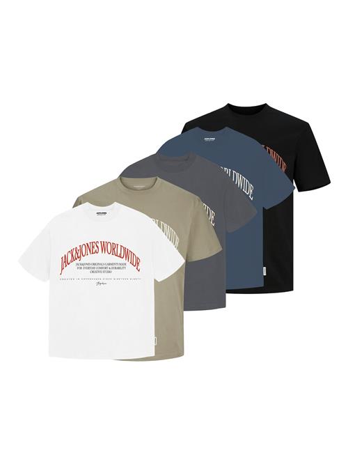 JACK & JONES Bluser & t-shirts  safir / mørkegrå / khaki / sort / hvid