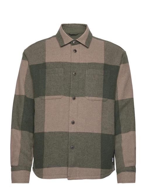 Les Deux Jacob Check Wool Hybrid Les Deux Green