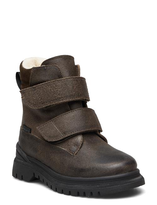 Se ANGULUS Boots - Flat - With Lace And Zip ANGULUS Brown ved Booztlet