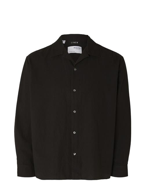 Selected Homme Slhrelaxnew-Linen Shirt Ls Resort Selected Homme Black