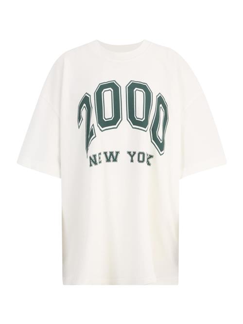 TOPSHOP Shirts '2000 New York'  grøn / hvid