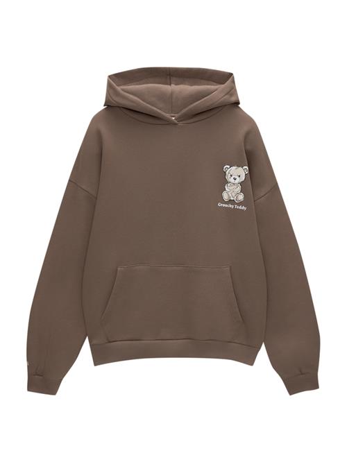 Pull&Bear Sweatshirt  beige / brun / sort / hvid