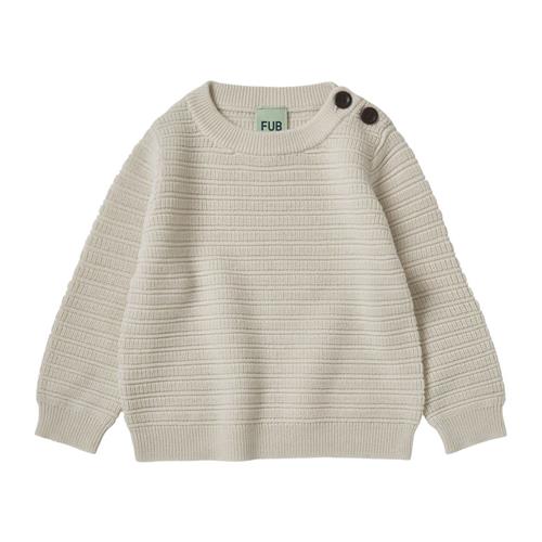 FUB Babystrikket Sweater Ecru |  | 80 cm