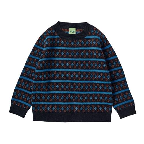 FUB Lambswool Sweater Dark Navy | Marine blå | 110 cm