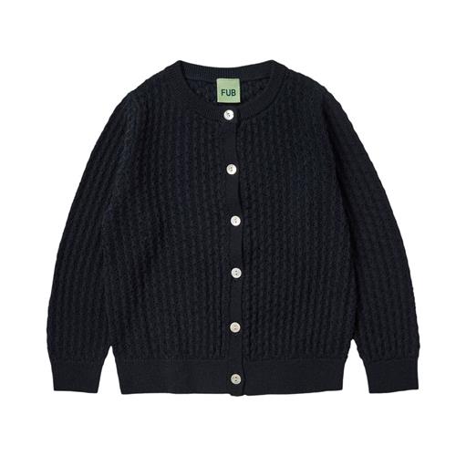 FUB Pointelle Cardigan Dark Navy | Marine blå | 140 cm