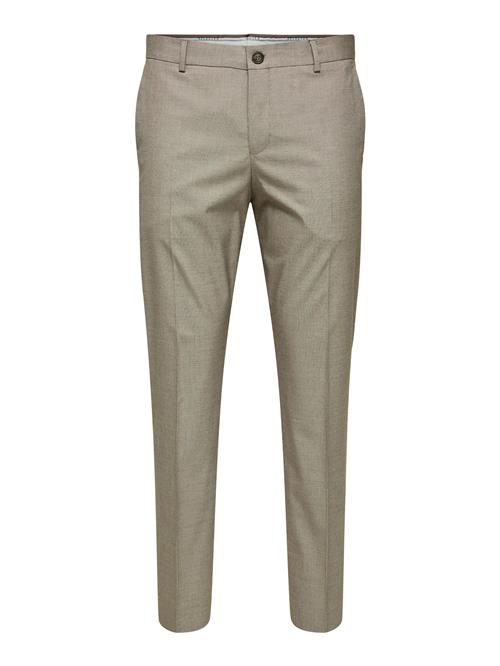 SELECTED HOMME Bukser med fals 'Liam'  beige / choko