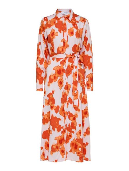 SELECTED FEMME Blusekjole  orange / hvid