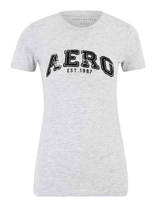 AÉROPOSTALE Shirts  grå-meleret / sort