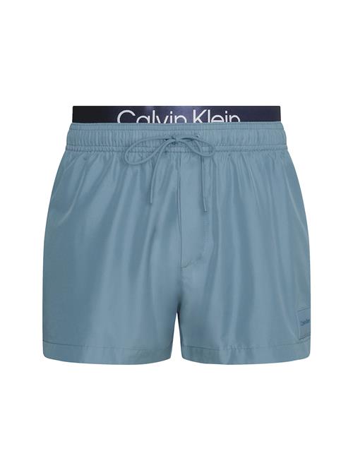 Calvin Klein Swimwear Badeshorts 'Steel'  røgblå / sort / hvid