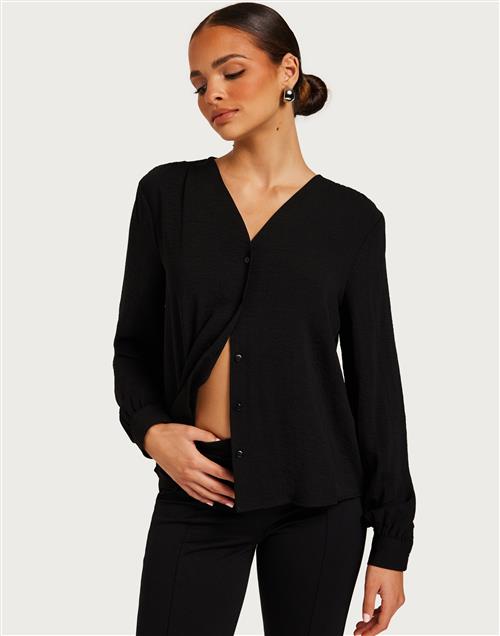 JDY - Sort - Jdydivya L/S V-Neck Shirt Wvn