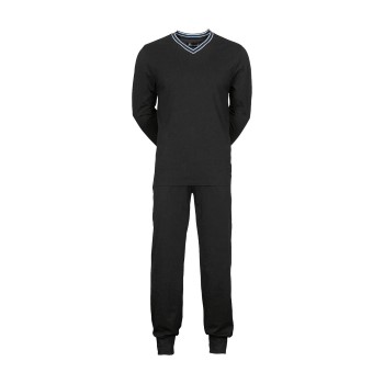 Se JBS V-Neck Jersey Pyjamas Sort bomuld 3XL Herre ved Timarco