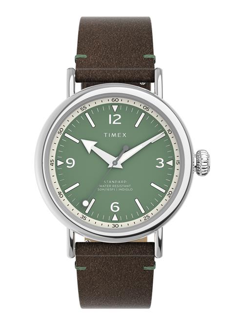 TIMEX Analogt ur  brun / oliven / sølv