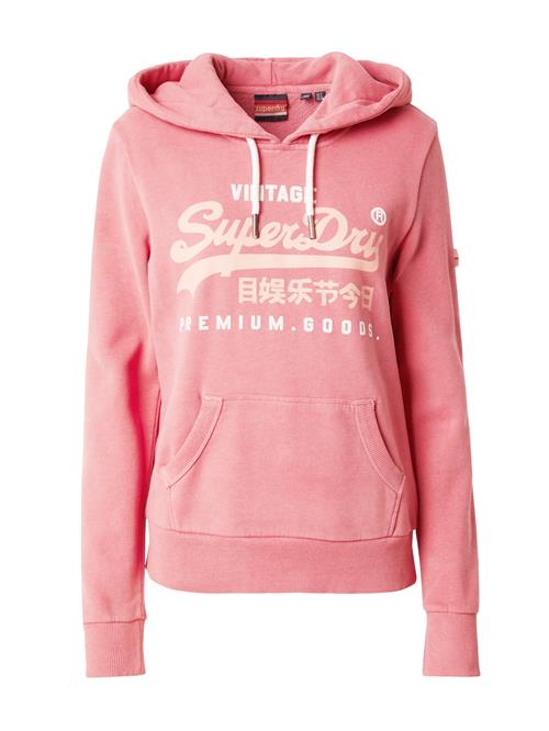 Superdry Sweatshirt  pastelorange / pastelrød / hvid