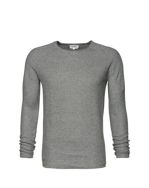 NOWADAYS Pullover 'Honeycomb'  grå-meleret