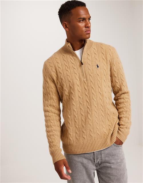 Polo Ralph Lauren Lscablehzpp-Long Sleeve-Pullover Half zip Beige