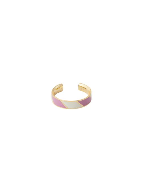 Striped Candy Ring Design Letters Pink