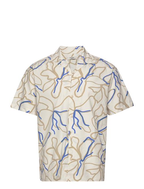 Jack & Jones Jprblatropic Resort Shirt S/S Relax Sn Jack & J S Cream