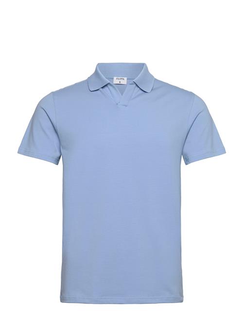 Filippa K Stretch Cotton Polo T-Shirt Filippa K Blue