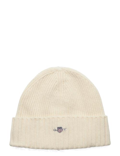 GANT Unisex. Shield Wool Beanie GANT Cream